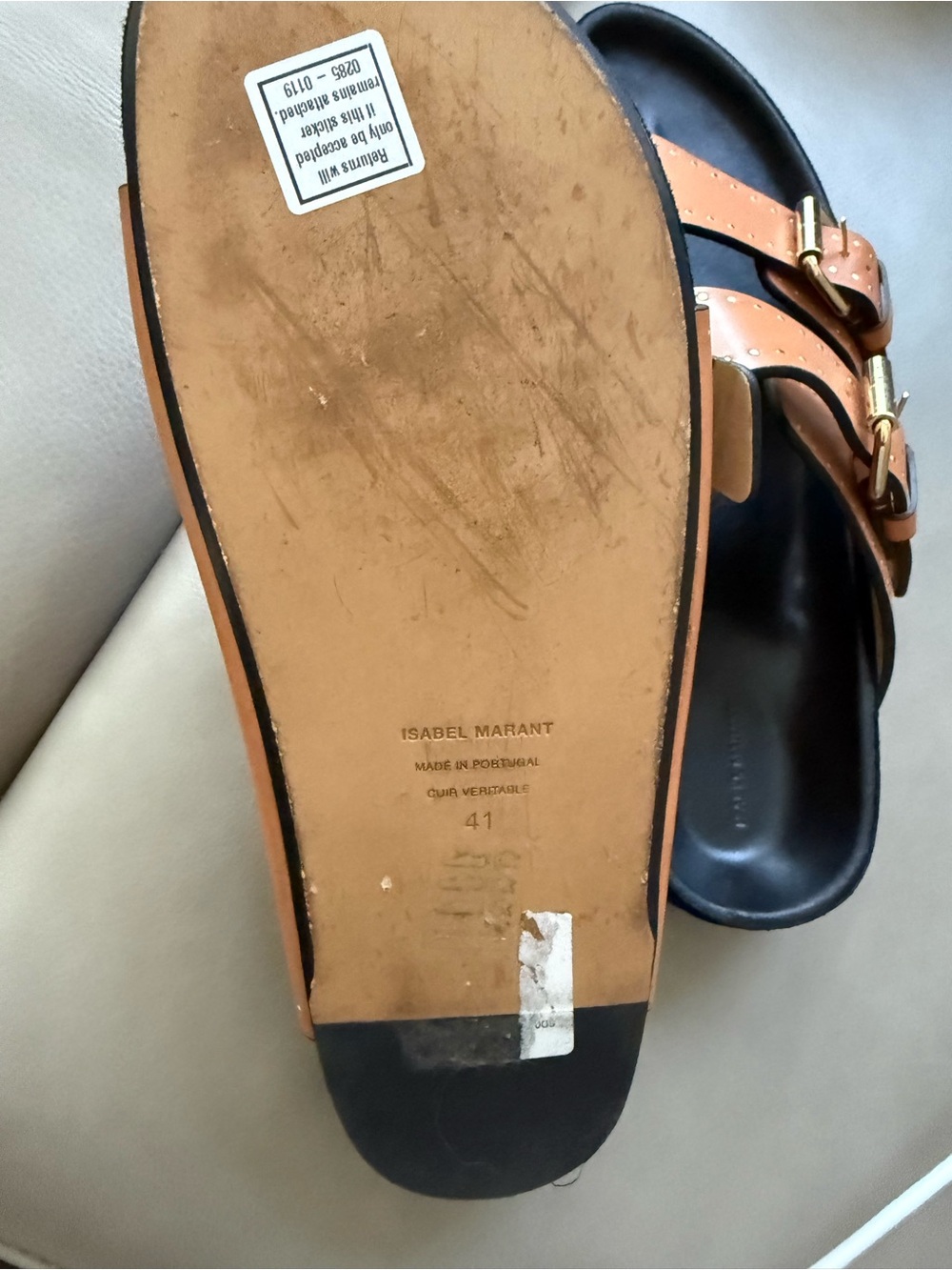Isabel Marant leather Slide Sandal 41 - Picture 8 of 8